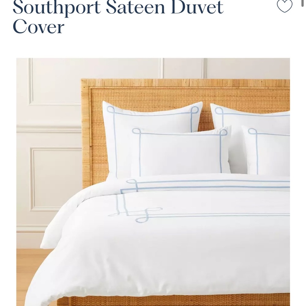 Serena & Lily Southport Sateen Full/Queen Duvet Cover